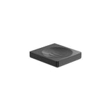 Jabonera de Pared Metal Titanio Cepillado Tempo 12x11cm Negro Roca