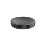 Jabonera de Encimera Metal Titanio Cepillado Tempo 11x11cm Negro Roca