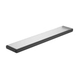 Repisa Mural de Cristal y Metal para Baño Tempo 60x11cm Negro Mate Roca