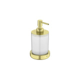 Dosificador de Encimera de Cristal y Metal para Baño Tempo 9.7x9.4x16.5cm Roca