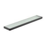 Étagère Murale Verre Et Métal Noir Titane Brossé Salle de Bains Anticorrosion Fixations Incluses Tempo 60x11cm Roca