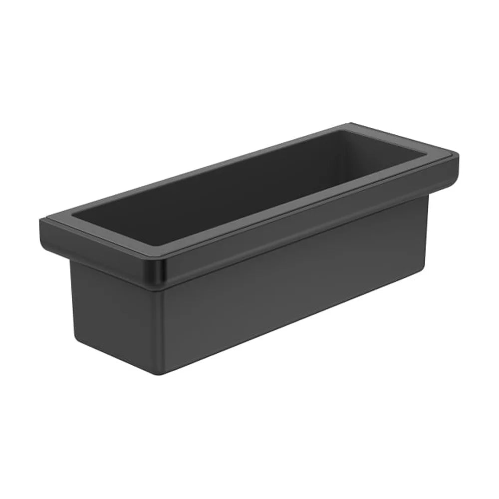 Contenedor mural metal negro titanio cepillado 30x11 cm Tempo Roca - Vista 1