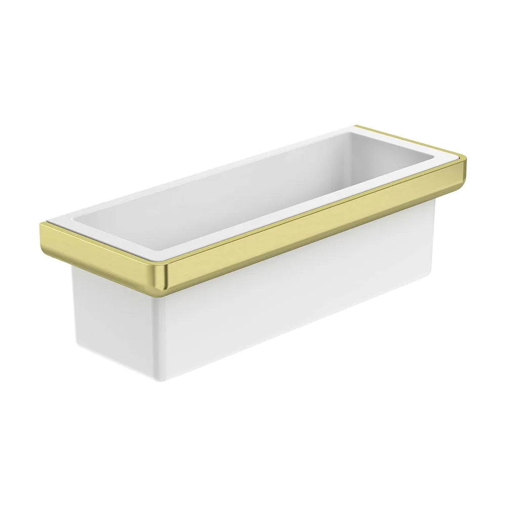 Contenedor mural metal 30x11 cm diseño minimalista cromado brillante Roca - Vista 2