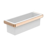 Wall-Mounted Metal Container Gloss Chrome Tempo 30x11cm Roca