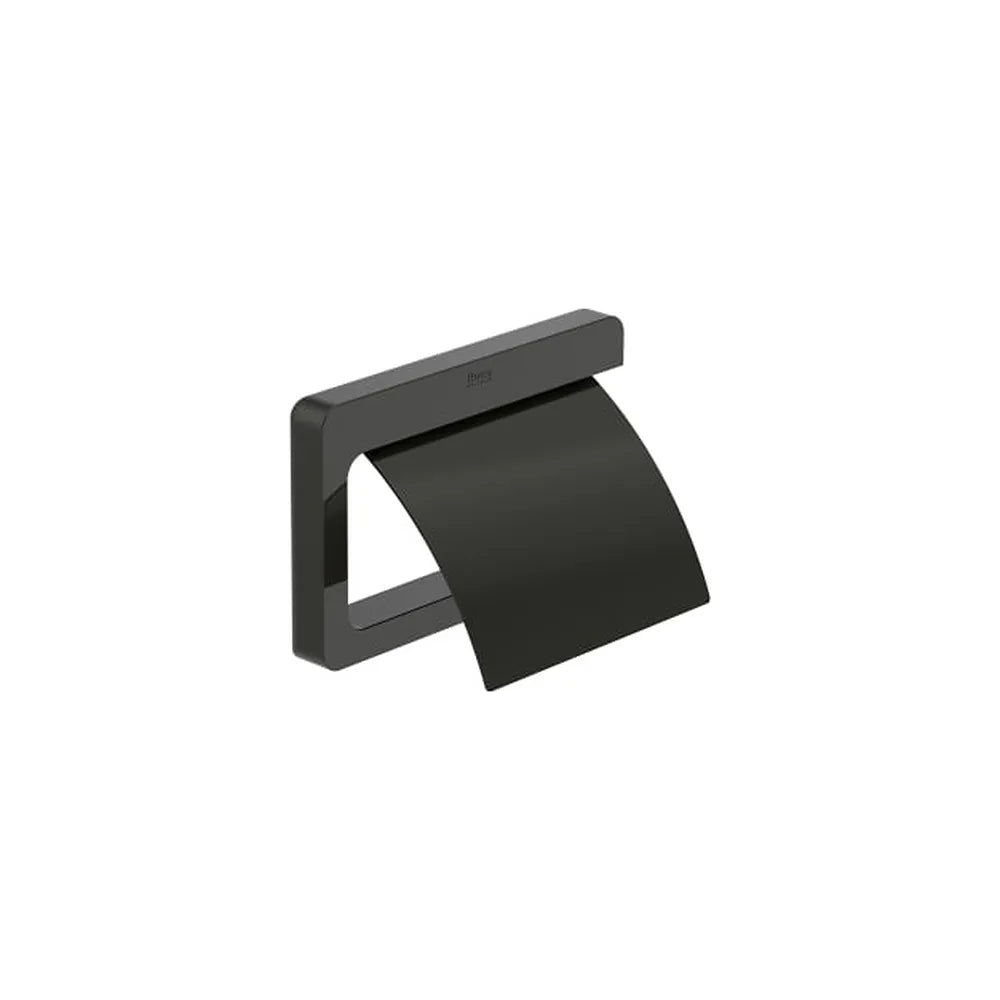 Portarrollo con tapa mural metal negro titanio cepillado 15x2.4x11.6 cm Roca - Vista 1