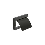 Portarrollo con Tapa Mural Metal Titanio Cepillado Tempo 15x2.4x11.6cm Negro Roca