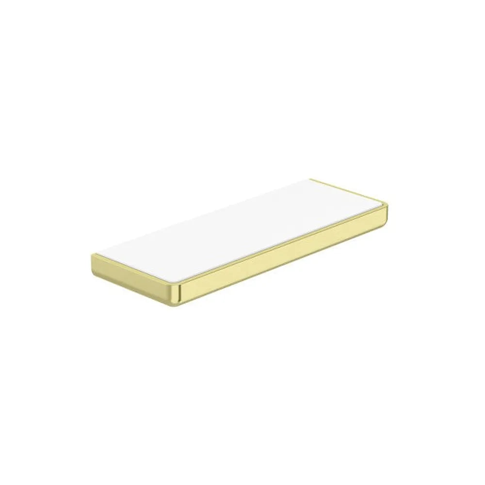 Repisa mural de cristal y metal 30x11x2 5 cm para baño diseño minimalista Roca - Vista 1