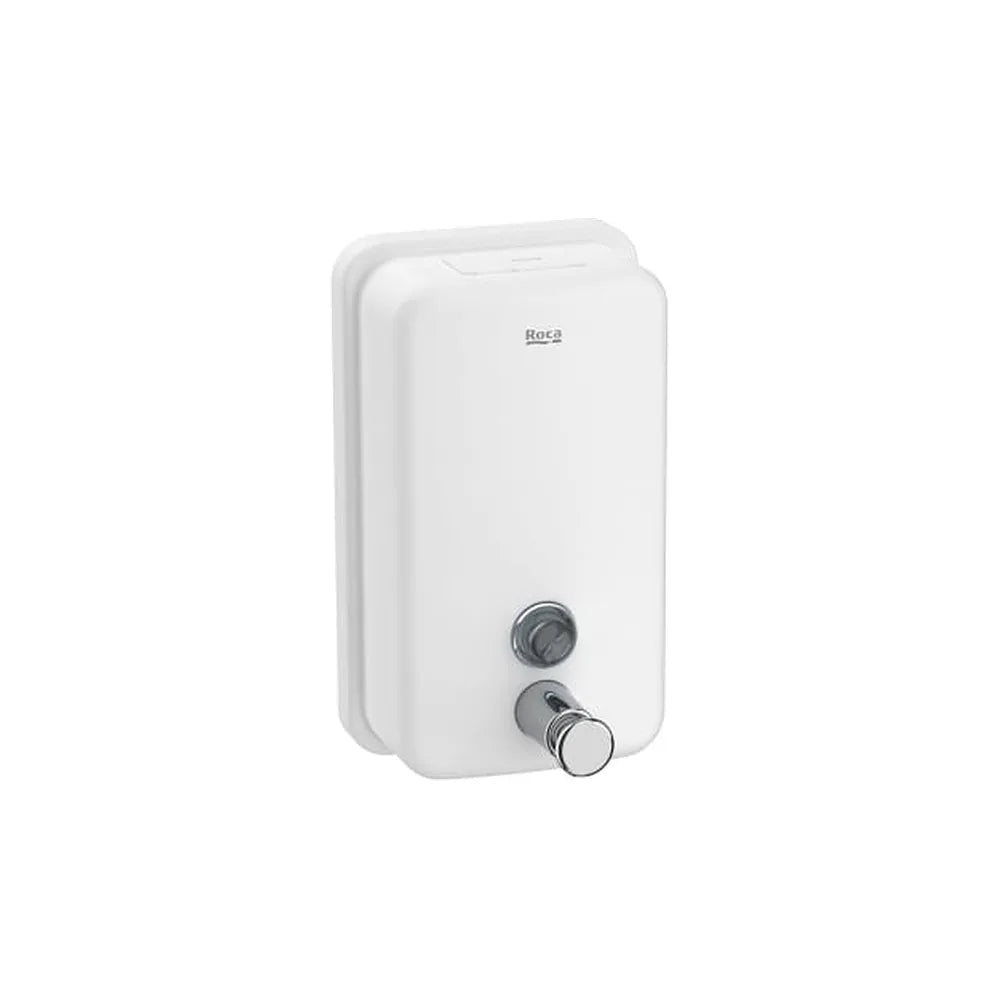 Dispensador de jabón líquido mural 800 ml acero inoxidable blanco mate Roca - Vista 1