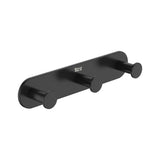Percha Triple Mural Metal 22 3x4 5 Cm para Baño 5x4 cm Negro Roca