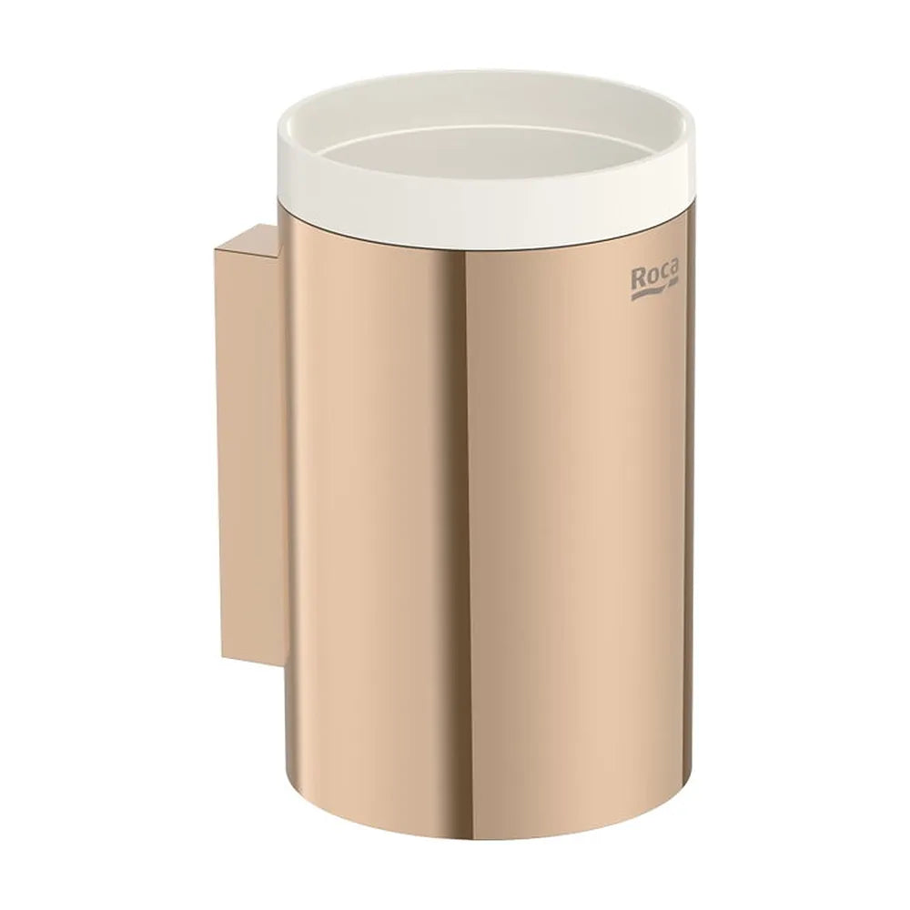 Vaso de pared cromado 7 4x8 7x12 1 cm para baño mural Roca - Vista 2