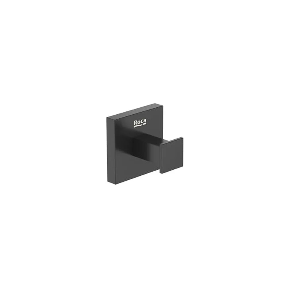 Percha mural de metal acabado negro mate 53x49 mm para baño Roca - Vista 1