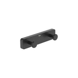 Patère Double Murale À Fixation Adhésive Ou Par Vis de Long 3,2 Cm de Large 3,6 Cm de Haut Noir Mat Sonata 14 cm Roca