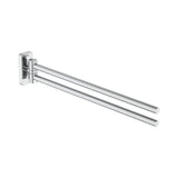 Porte Serviettes Mural Double Articulé Pour Lavabo Finition Chrome Et Noir Mat Métal Sonata Roca