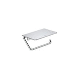 Porta Rolos Com Prateleira Mural Instalação Com Parafusos Ou Adesivo Em Metal Cromado X 6 Cm Victoria 15x9 cm Roca