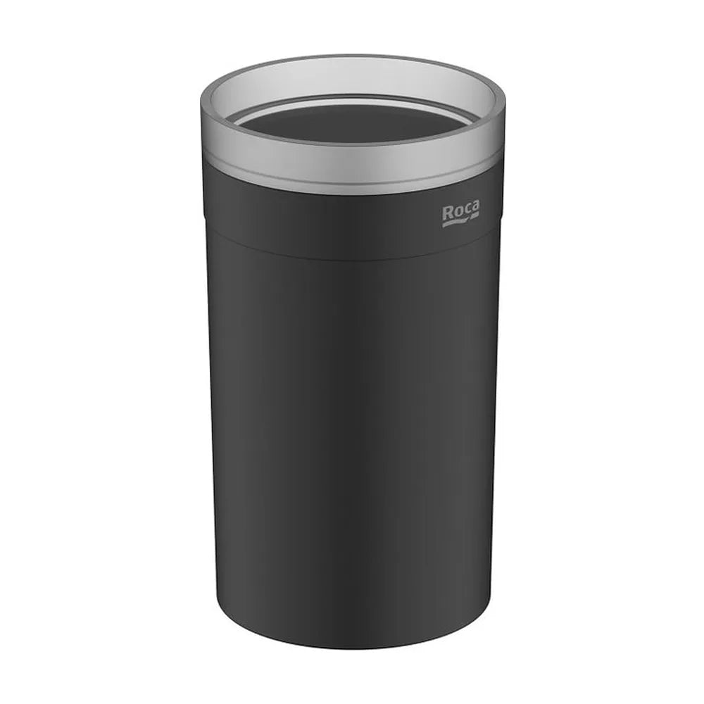 Vaso de encimera negro mate 7x7x12 cm para baño funcional Roca - Vista 2