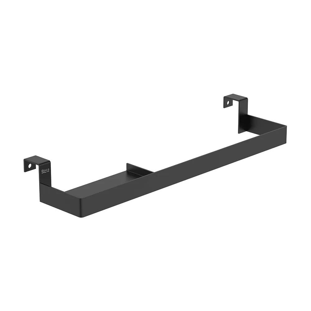 Toallero lateral con bandeja para mueble negro mate 39x10x5 cm Roca - Vista 2