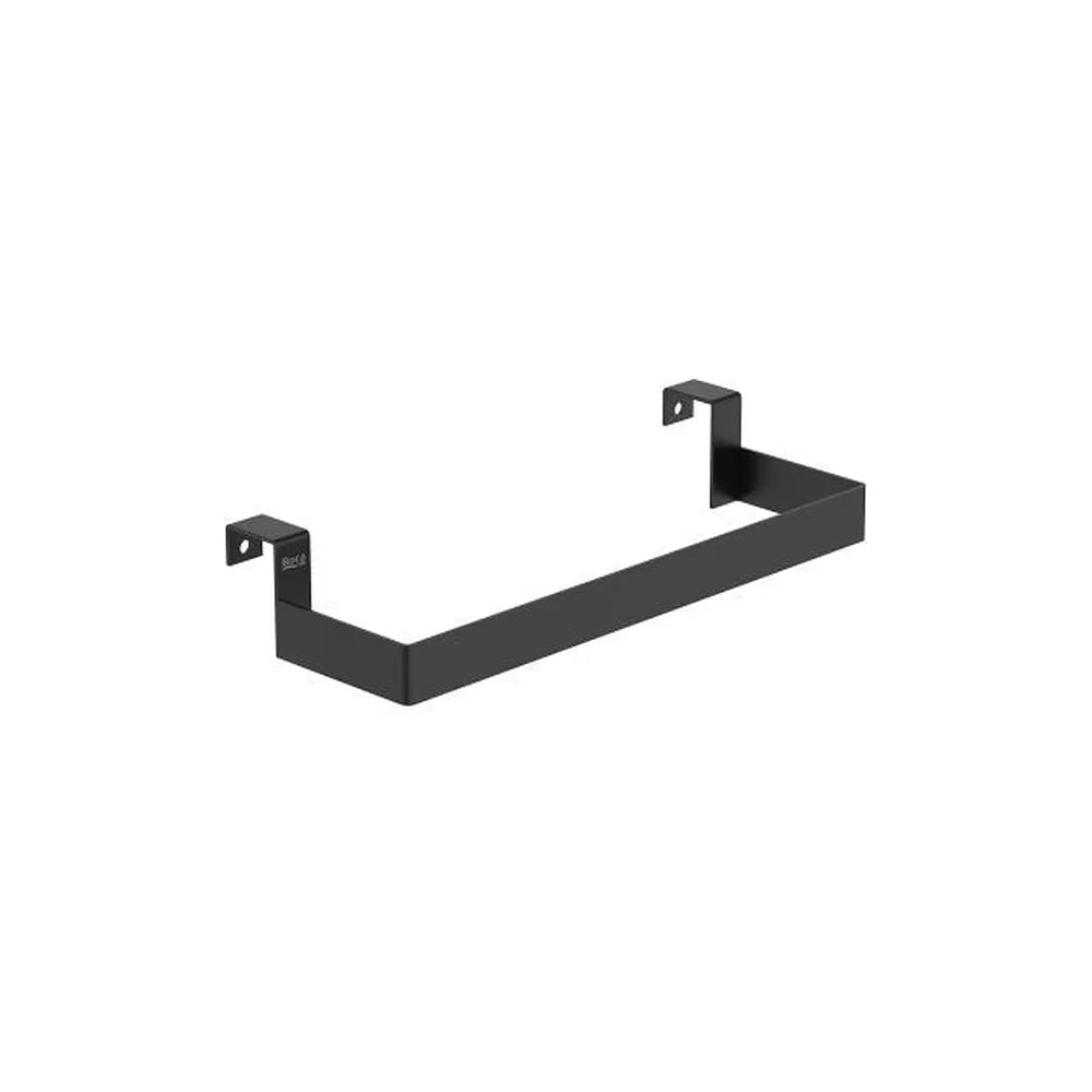 Toallero lateral compacto para mueble 27.5x10.6x5 cm acero inoxidable negro mate Roca - Vista 1