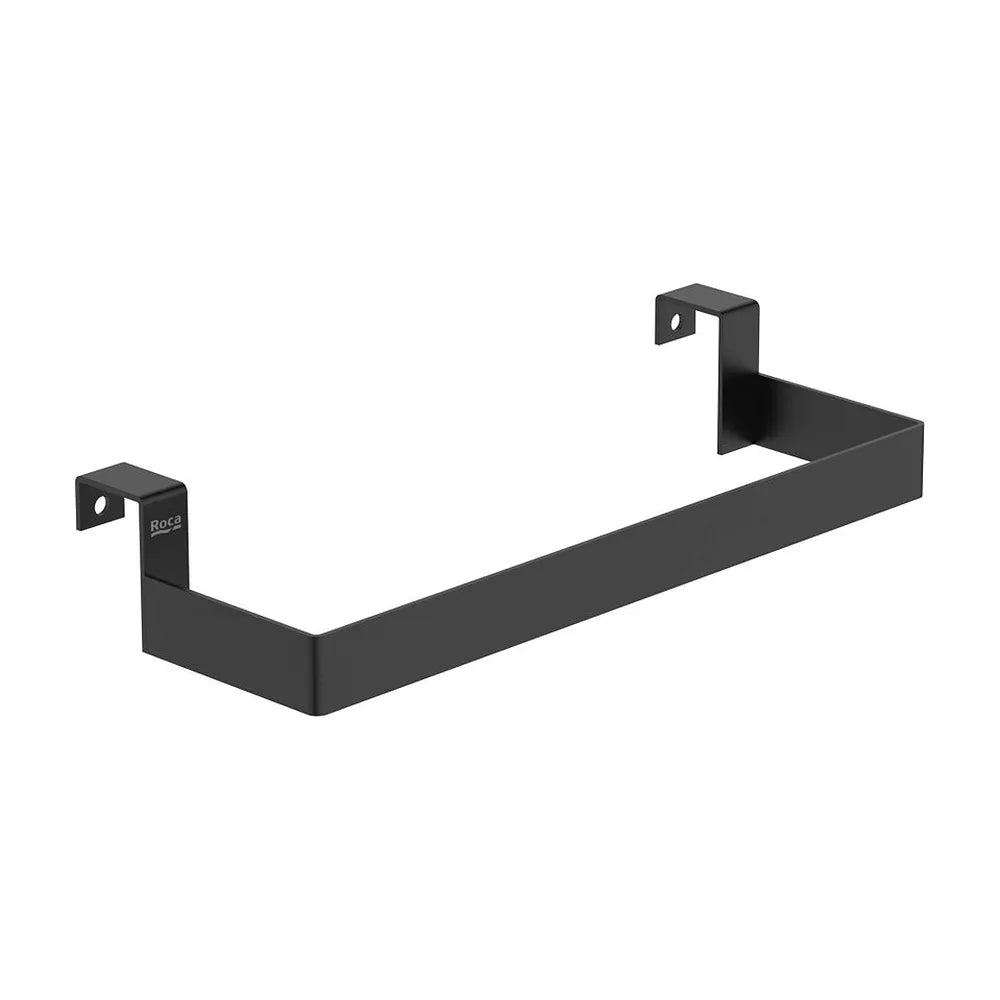 Toallero lateral compacto para mueble 27.5x10.6x5 cm acero inoxidable negro mate Roca - Vista 2