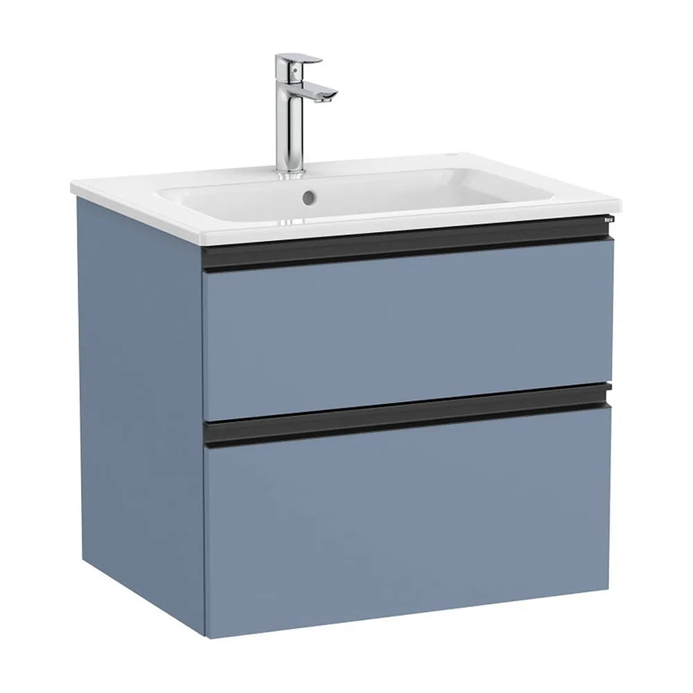 Mueble base suspendido con lavabo centrado dos cajones 60x46x54 cm Roca - Vista 2