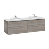 Meuble Bas Suspendu Quatre Tiroirs Pour Deux Lavabos À Poser Dimensions X 52 Cm Beyond 160x50 cm Roca