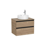 Meuble Bas Suspendu Deux Tiroirs Pour Vasque À Poser X 54 Cm Finition Noyer The Gap 60x46 cm Roca