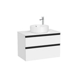 Mueble Base Suspendido 2 Cajones para Lavabo Sobre Encimera 80x46x54cm Colección The Gap Roca