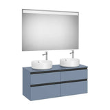 Meuble Bas 4 Tiroirs Pour Double Vasque À Poser Sur Plan Miroir Led X 53 Cm 120x46 cm Colección The Gap Roca