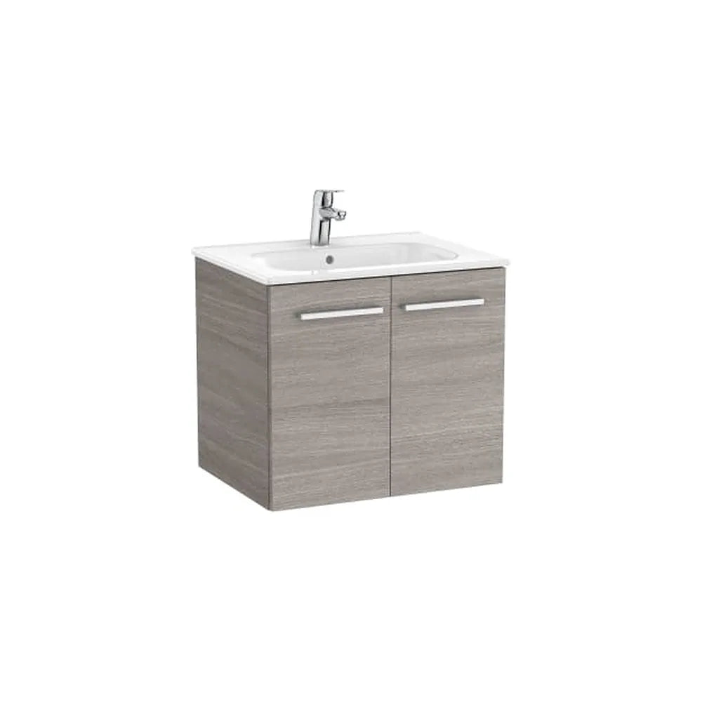 Mueble Base Suspendido con Lavabo Dos Puertas City 60x45x52cm Colección Victoria Roble Roca - Vista 1