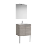 Mueble Base Dos Puertas Lavabo Espejo Aplique Led Starlight 60x45x51cm Colección Victoria Roca