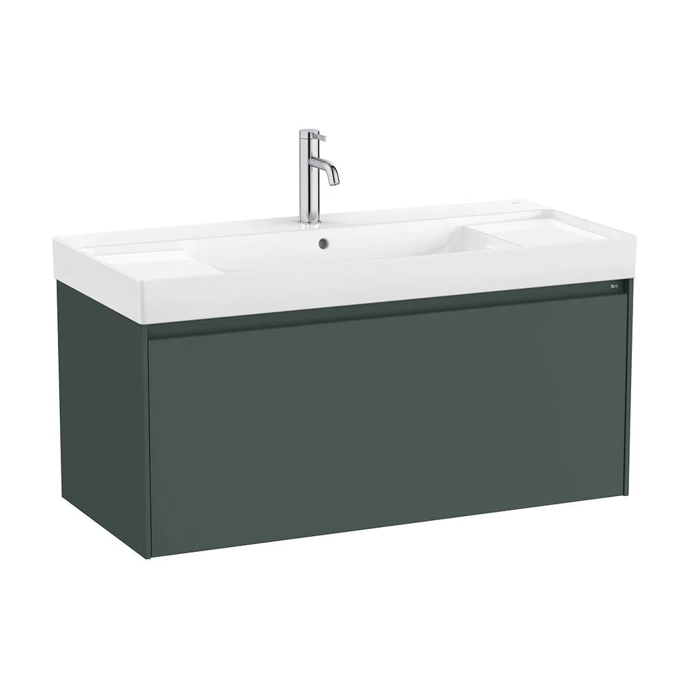 Mueble Base Suspendido Cajón y Lavabo Cuadrado Fineceramic 100x46x50cm Colección Ona Roca - Vista 2
