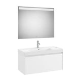 Base Unit with Drawer Fineceramic Washbasin and LED Mirror 100x46x50cm Ona Collection Roca