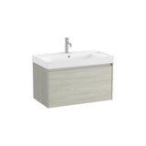 Mueble Base Suspendido Cajón y Lavabo Centrado Fineceramic 80x46x50cm Colección Ona Roca
