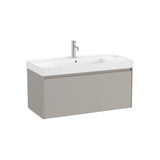 Meuble Bas Suspendu Avec Tiroir Et Lavabo Carré Fineceramic Gris Sable X 50 Cm 100x46 cm Roca