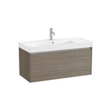 Mueble Base Suspendido con Cajón y Lavabo Cuadrado Fineceramic 100x46x50cm Colección Ona Roca