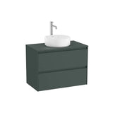 Mueble Base Suspendido 2 Cajones para Lavabo Sobre Encimera 79x45x58cm Colección Ona Roca