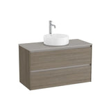 Mueble Base Suspendido 2 Cajones para Lavabo Sobre Encimera 99x45x58cm Colección Ona Roca