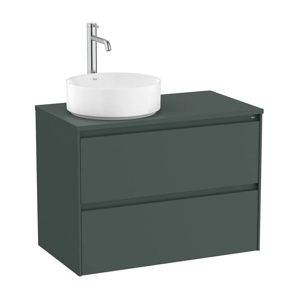 Mueble base suspendido dos cajones lavabo sobre encimera izquierda 79x45x58 cm Roca - Vista 2