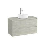 Mueble Base Suspendido 2 Cajones para Lavabo Sobre Encimera 99x45x58cm Colección Ona Roca