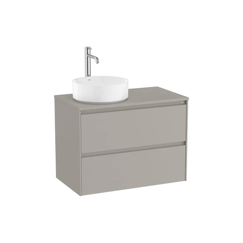 Mueble base suspendido dos cajones lavabo sobre encimera izquierda 79x45x58 cm Roca - Vista 1