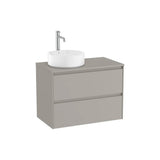 Mueble Base Suspendido 2 Cajones Lavabo Sobre Encimera Izquierda 79x45x58cm Colección Ona Roca