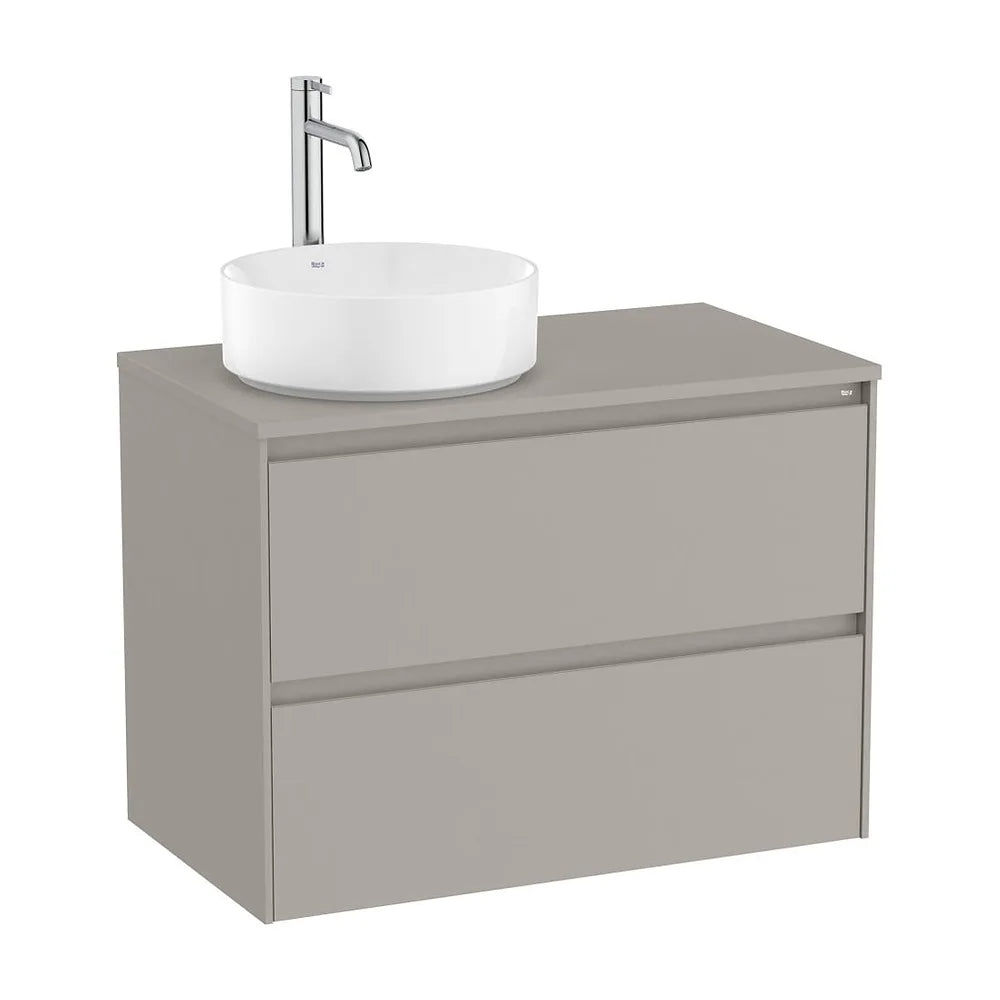 Mueble base suspendido dos cajones lavabo sobre encimera izquierda 79x45x58 cm Roca - Vista 2