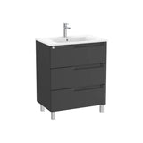 Mueble Base de Baño con Tres Cajones Lavabo Cuadrado 70x46x85cm Roca