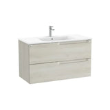 Mueble Base Suspendido with Basin Centrado 2 Cajones Cierre Amortiguado 100x46x56cm Roca
