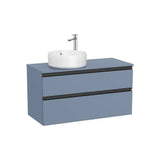 Mueble Base Suspendido 2 Cajones Lavabo Sobre Encimera Izquierda 100x46x53cm Colección The Gap Roca