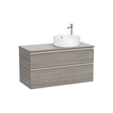Meuble Bas Suspendu Deux Tiroirs Pour Vasque À Poser Côté Droit X 53,7 Cm Chêne City The Gap 100x46 cm Roca