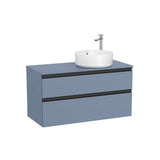 Mueble Base 2 Cajones Lavabo Sobre Encimera Derecha 100x46x53cm Colección The Gap Roca