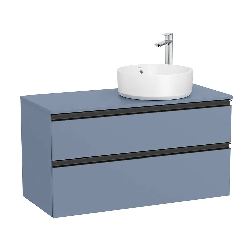 Mueble base dos cajones lavabo sobre encimera derecha 100x46x53 cm Roca - Vista 2