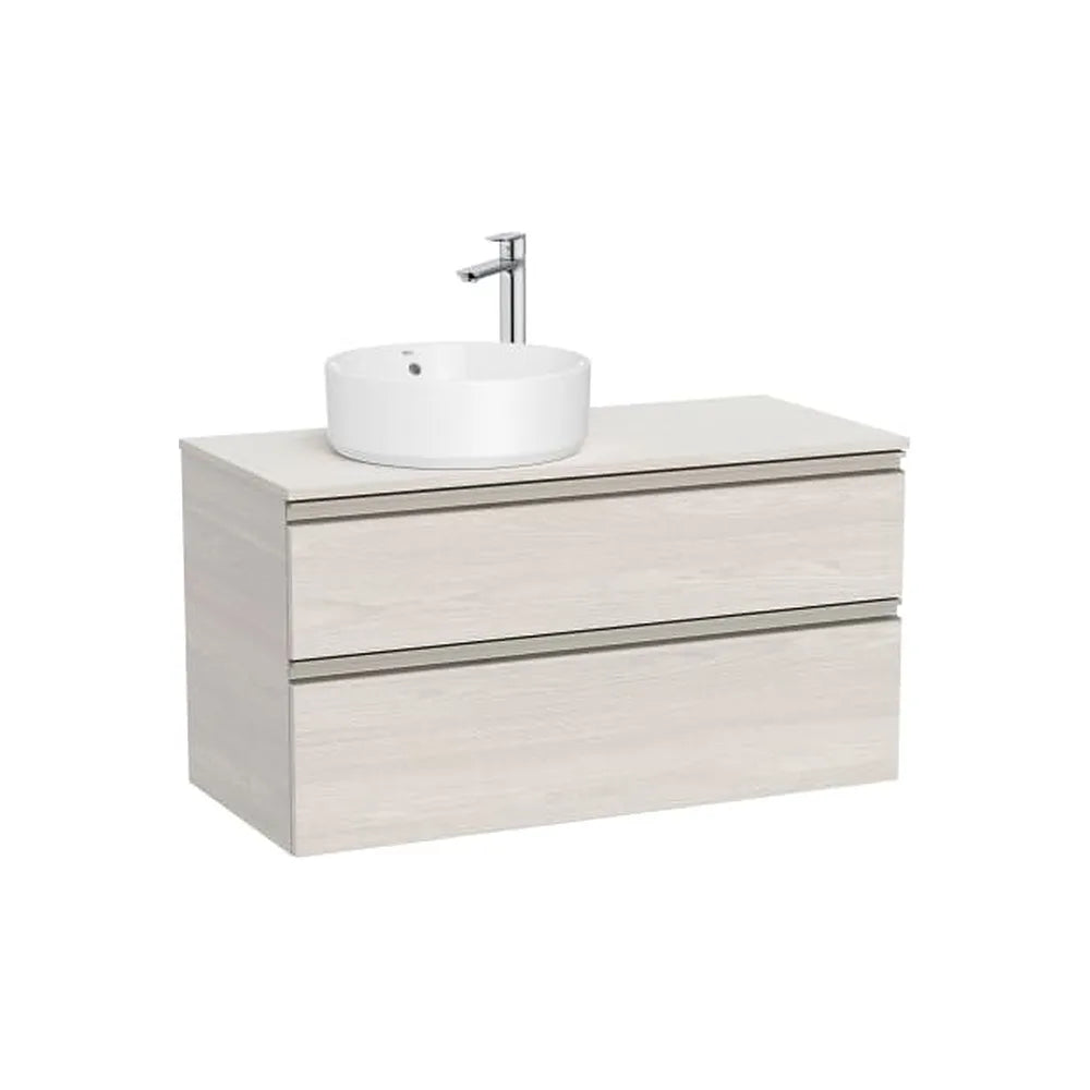 Mueble base suspendido dos cajones lavabo sobre encimera izquierda 100x46x53 cm Roca - Vista 1