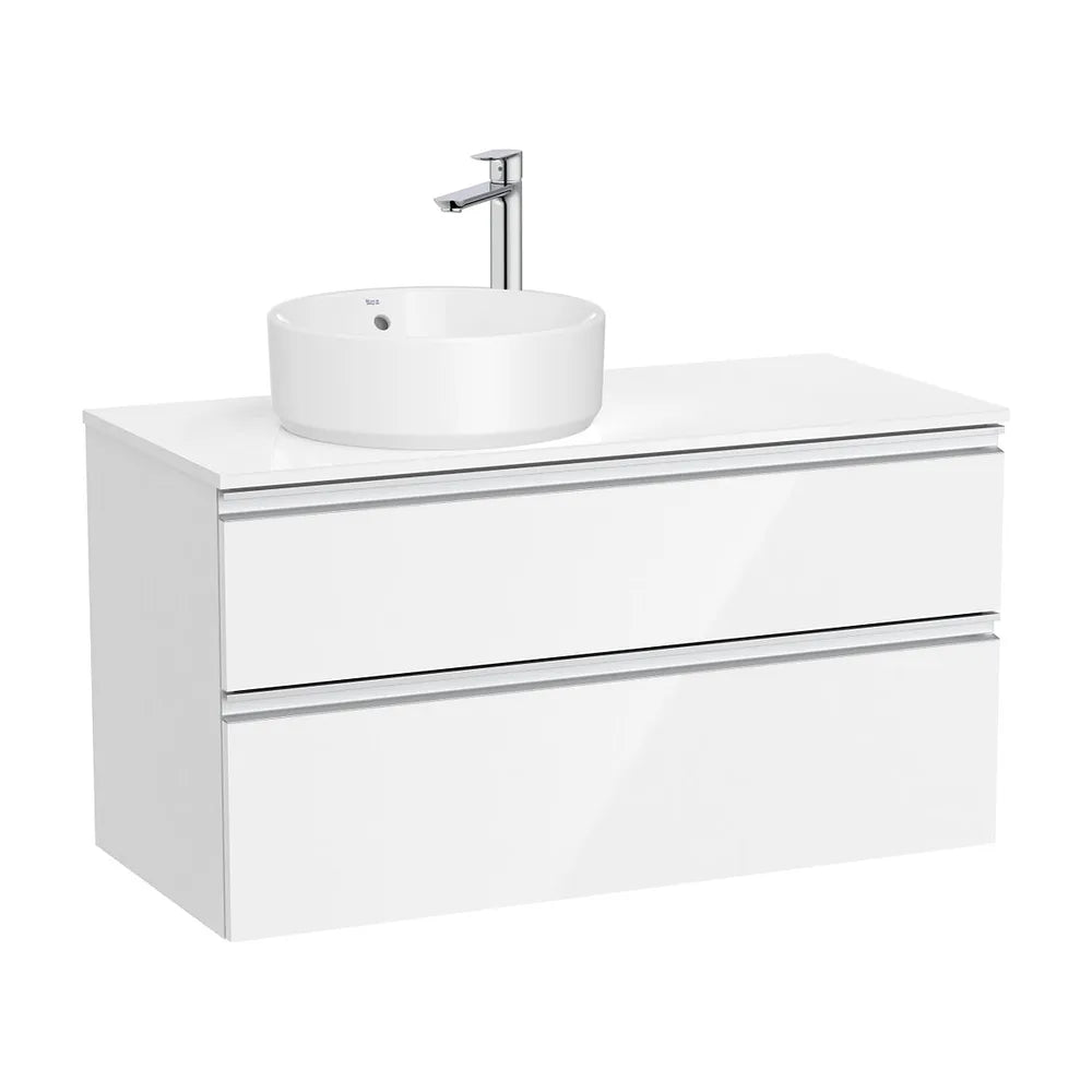 Mueble Base Suspendido 2 Cajones Lavabo Sobre Encimera Izquierda 100x46x53cm Colección The Gap Roca - Vista 2