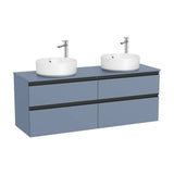 Mueble Base Suspendido Cuatro Cajones para Dos Lavabos 140x46x53cm Colección The Gap Roca